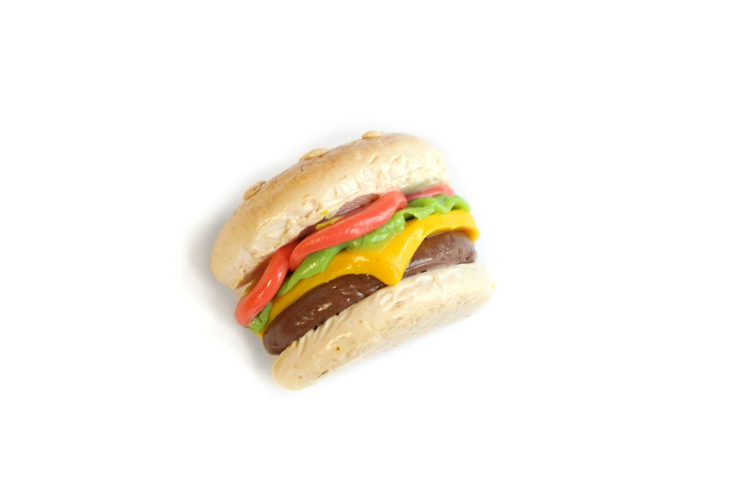 Single Tiny Cheeseburger Food Refrigerator Magnet ,Hamburger,  Burger Gift, Cookout Lover Gift, Gift for Him, Dad Gift | TheMagnetMaiden