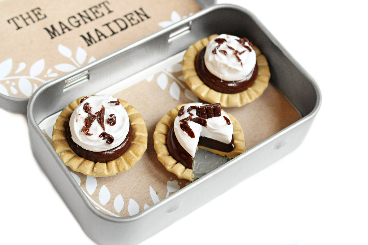 Chocolate Cream Pie Refrigerator Magnet Set, Scented, Chocolate Lover Gift, Baker Gift, Baking Gift | TheMagnetMaiden