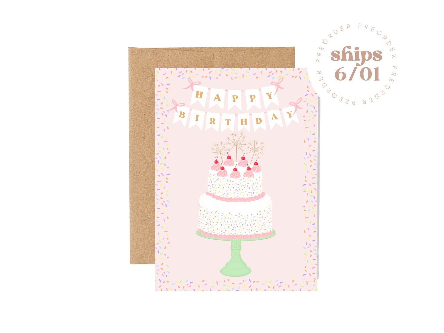 Birthday Card, Birthday Cake Card, Illustrate Birthday Card | The Magnet Maiden
