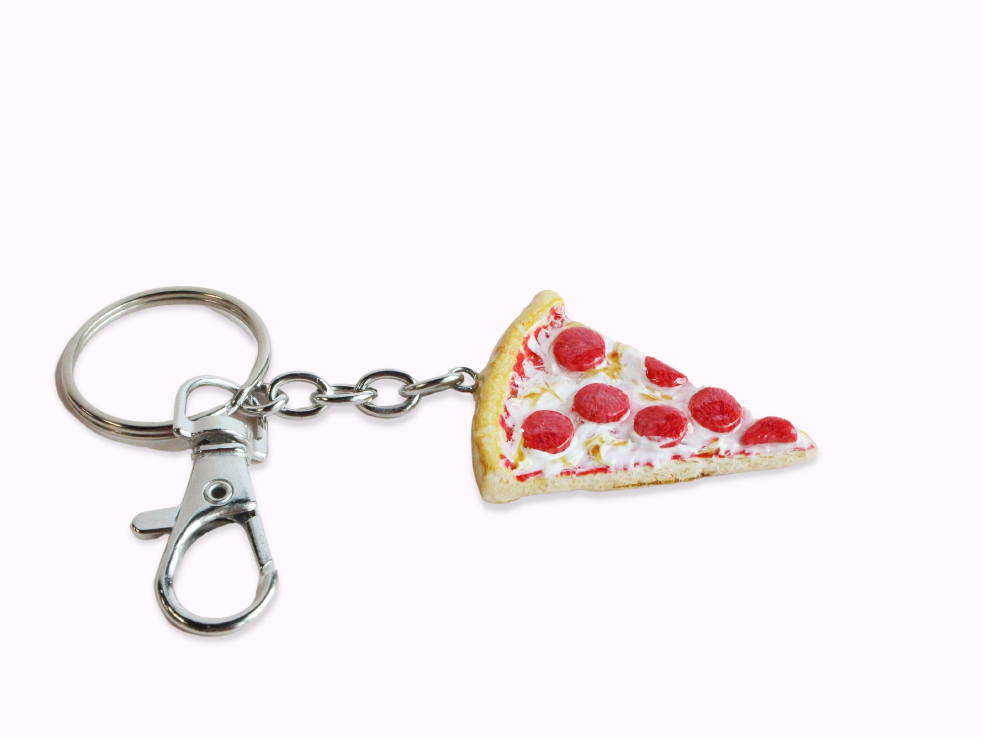 Pepperoni Pizza Slice Keychain